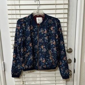 Trafaluc Floral Bomber Jacket